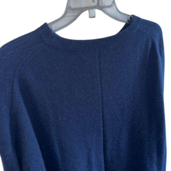 360cashmere Navy Blue Cecilia Crew Neck Cashmere Sweater Oversize Small Raglan - Picture 15 of 16